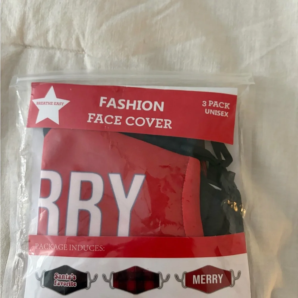 Red and Black Fashion Face Mask 3-Pack